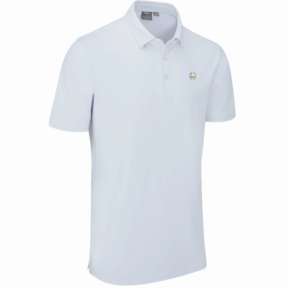 Ping Gold Putter Polo Shirt - White Effortless Look Tagless Comfort