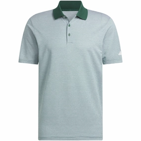 Moisture Control Fabric adidas Ottoman Polo Shirt - Collegiate Green/White