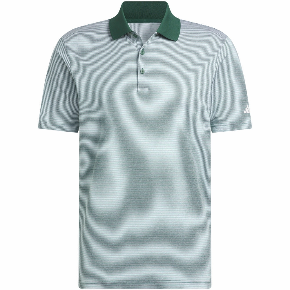 Moisture Control Fabric adidas Ottoman Polo Shirt - Collegiate Green/White