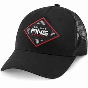 Ping Diamond Trucker Cap - Black Mood Wear