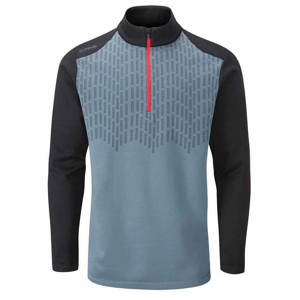 product fuzzy coziness Ping Nordic 1/2 Zip Sweater - Greystone/Black