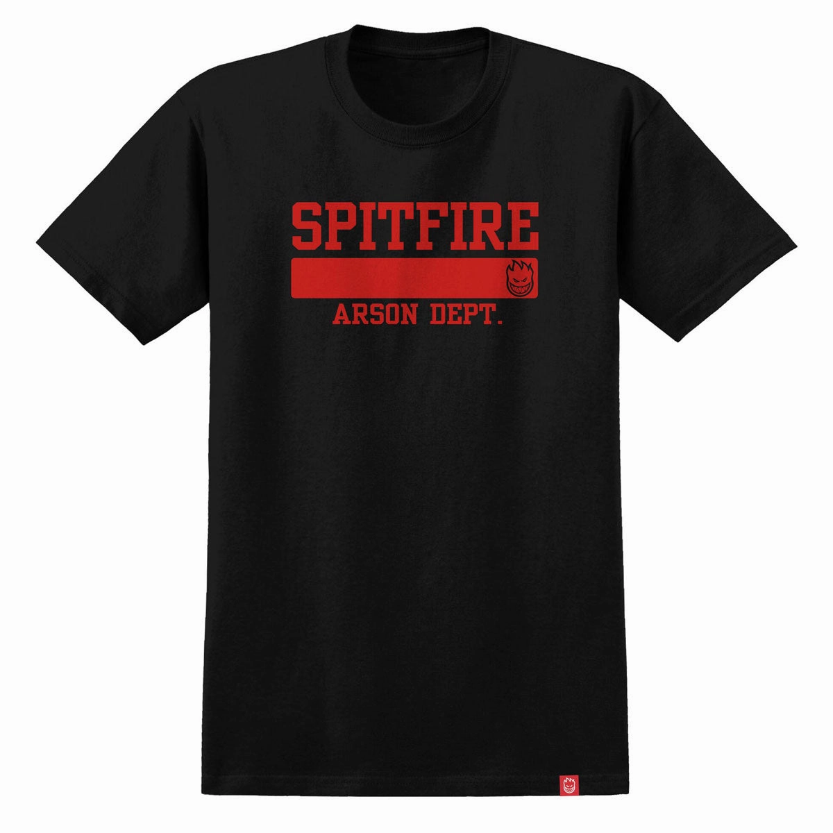 Spitfire Arson Dept. T-Shirt - Black/Red Print Timeless Must-Have FadeResistantPrint