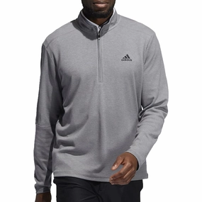 adidas 3 Stripe 1/4 Zip Midlayer - Grey Three Trendy Basics