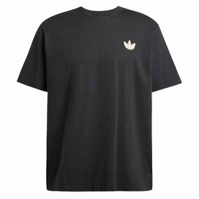 Midweight Knit Biodegradable Textile Adidas Skeleton Sk T-Shirt - Black