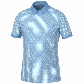 Comfortable Stretch Galvin Green Melvin Polo Shirt - Alaskan Blue/White