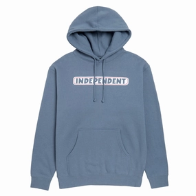 Independent Bar Logo Hoodie - Storm Blue Soft Fleece Lining Lion like