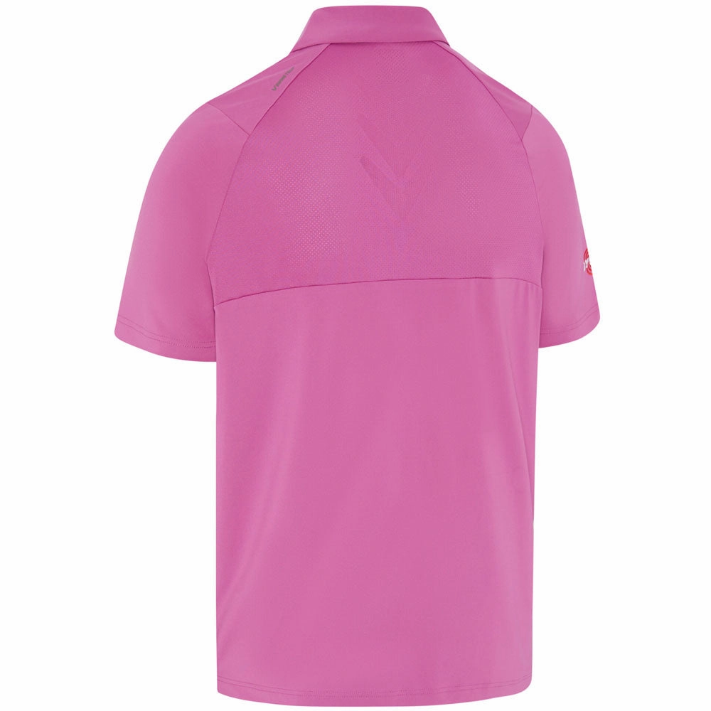 BreathableMaterial Smooth Neckline Callaway Chev Odyssey Polo Shirt - Purple Orchid