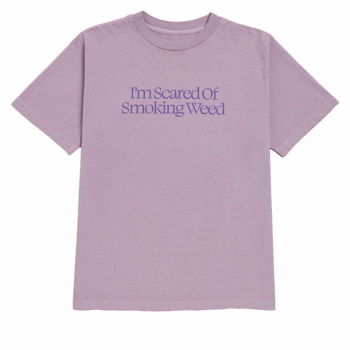 Comfortable and Chic Jacuzzi Unlimited Scared Weed T-Shirt - Grape