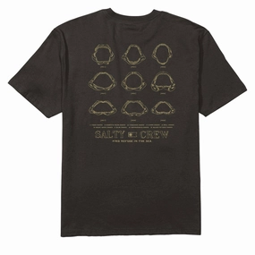 Salty Crew Jawbone Classic T-Shirt - Black Reinforced Shoulders