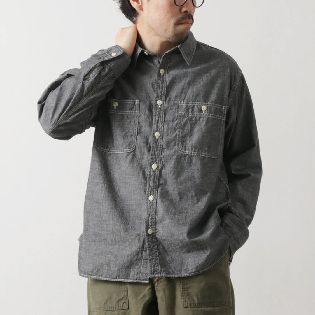 Embroidered Detail REMI RELIEF / 5oz Selvage Chambray Work Shirt
