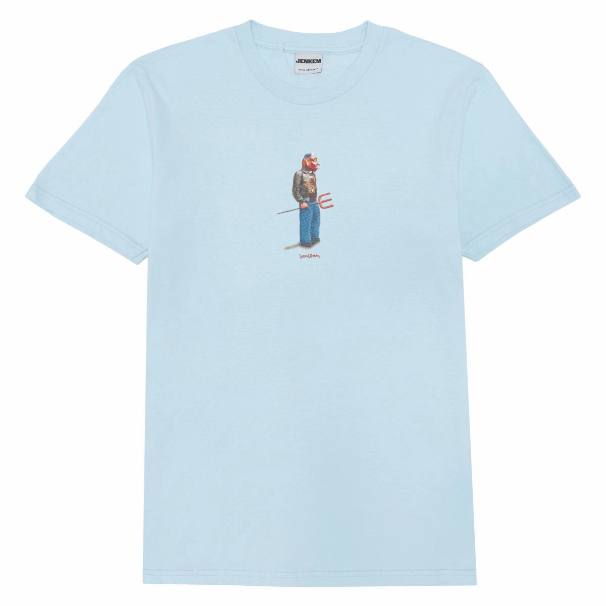 Machine washable Soft Fit Wear Jenkem Devil Boy T-Shirt - Chambray