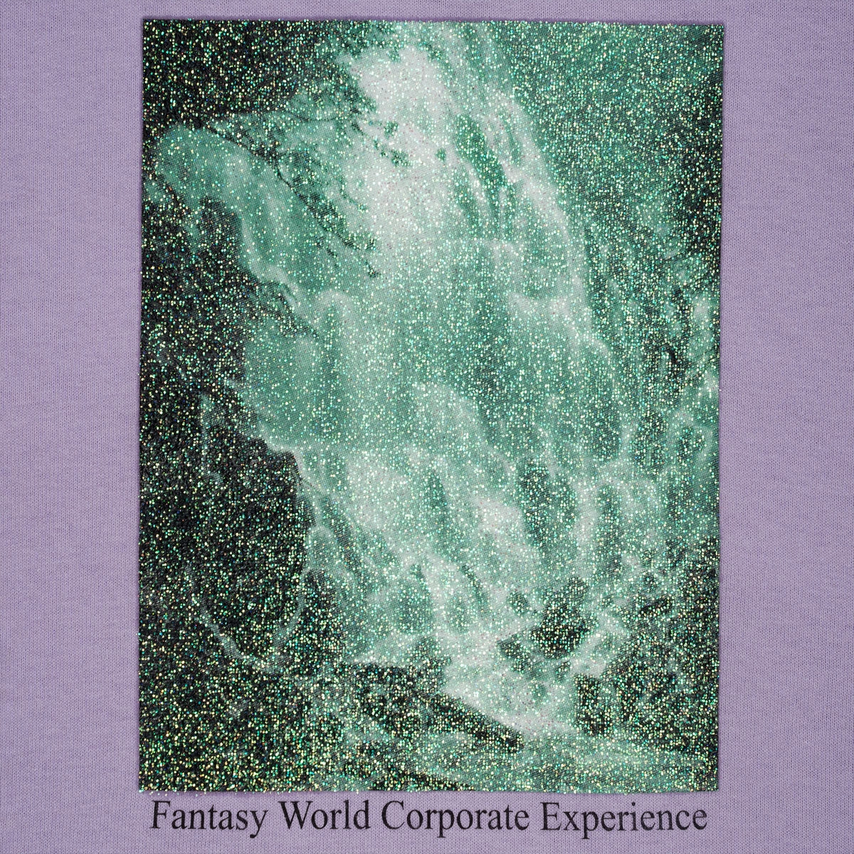 Trendy popularity BiodegradableMaterial Sci-Fi Fantasy Waterfall T-Shirt - Orchid