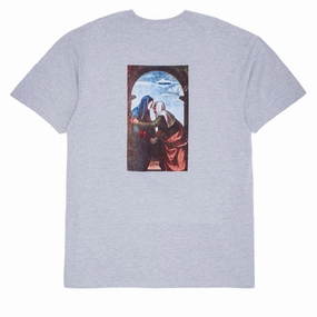 Evergreen Trendy Basics Fucking Awesome Believe T-Shirt - Heather Grey