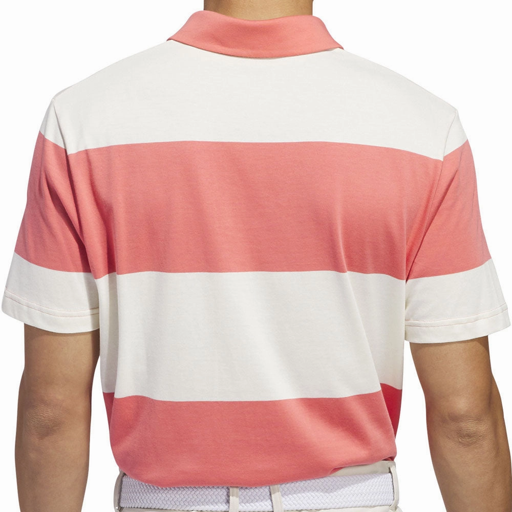 adidas Core Block Polo Shirt - Ivory/Preloved Scarlet Ultimate Comfort Trendy Casual Wear
