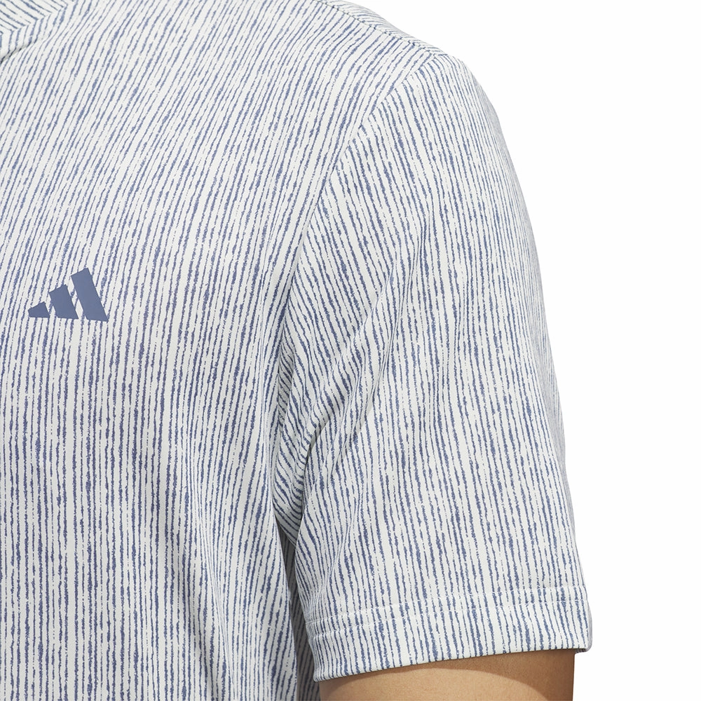 adidas Sport Stripe Polo Shirt - Crystal Jade/Preloved Ink Moisture Wicking Fabric Seasonal Wear