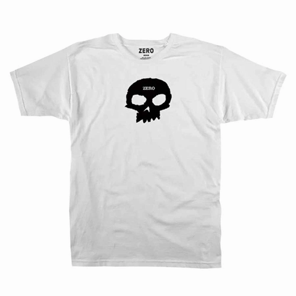 Quality Layer Comfortable texture Zero Single Skull T-Shirt - White
