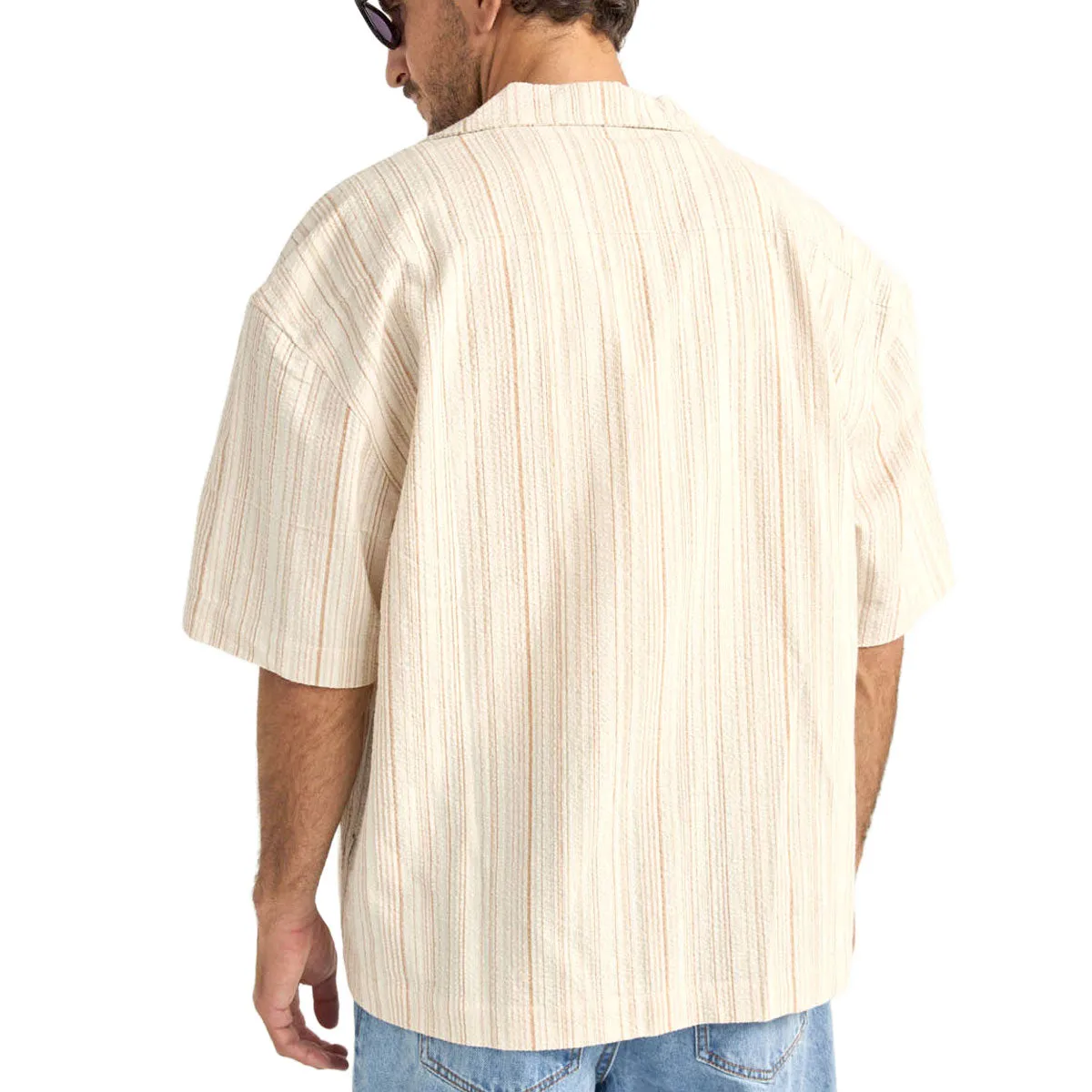 Fashion Statement tailored look Rhythm Benny Relaxed Stripe Shirt - Cream