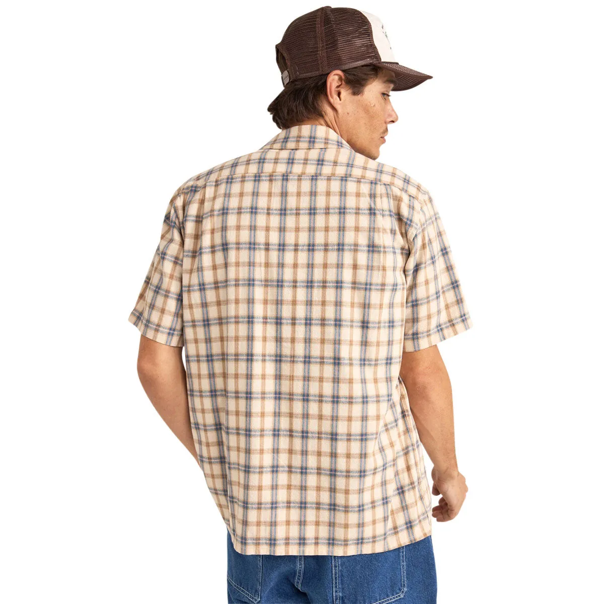 Odor Control Technology Rhythm Check Shirt - Natural
