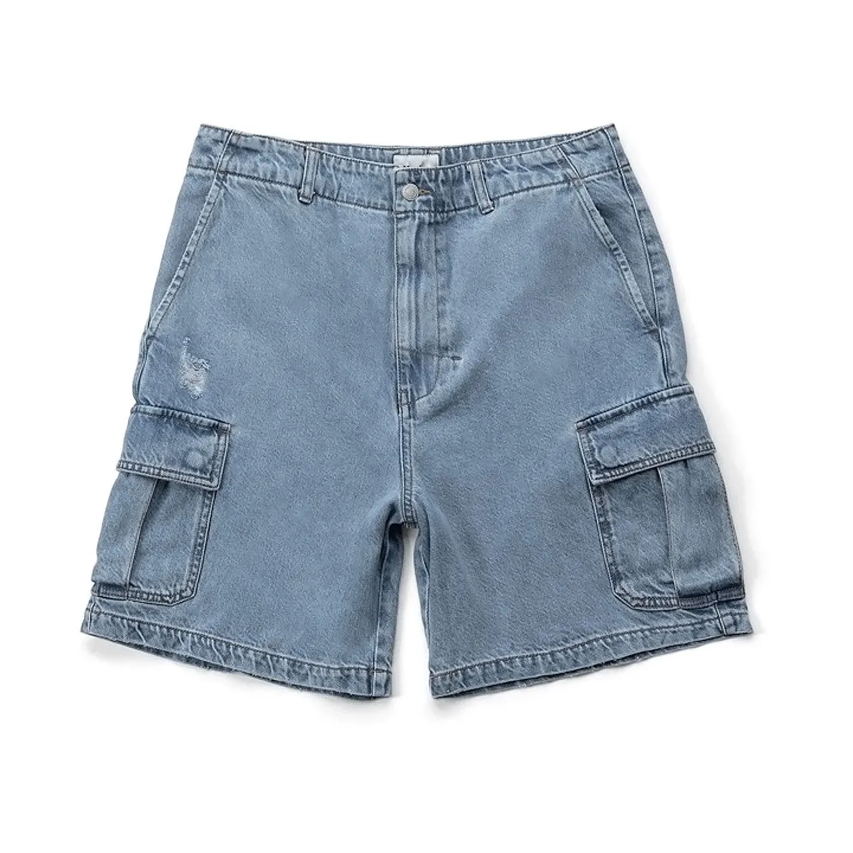 Rhythm Denim Cargo Shorts - Stone Core Movement No Ride Fit