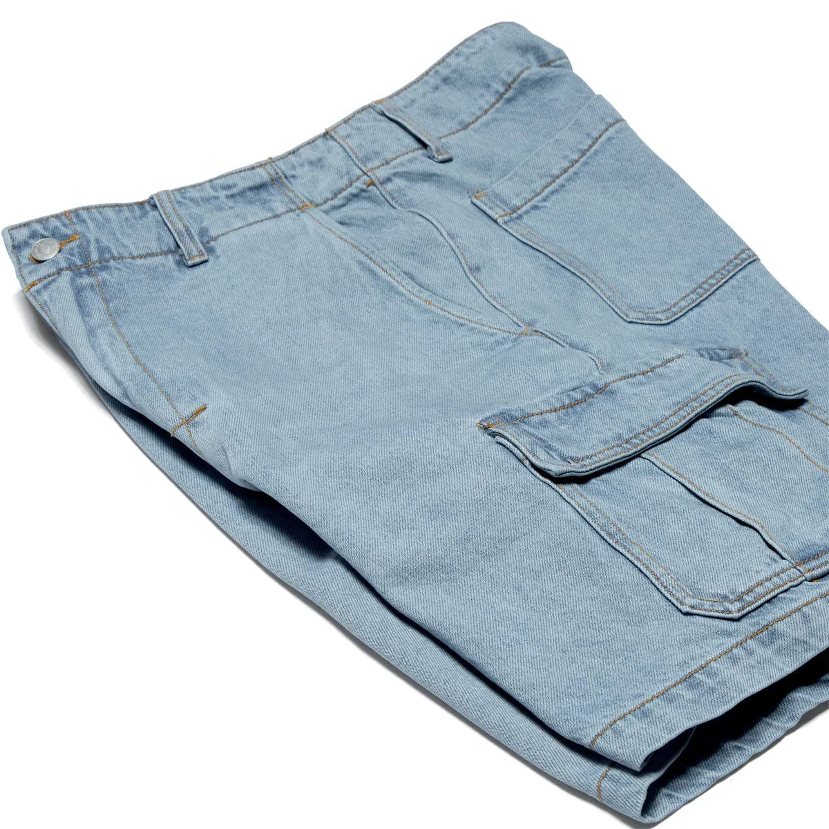 Abrasion Proof Fabric Rhythm Denim Cargo Shorts - Stone