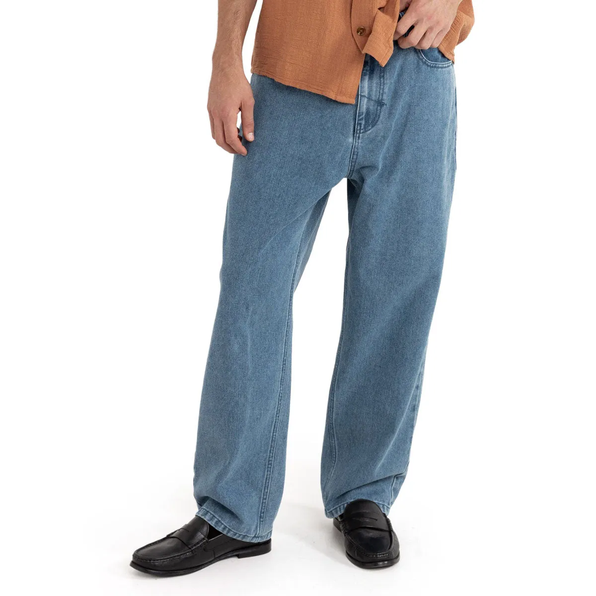 Rhythm Essential Jeans - Dark Blue Breathable mesh