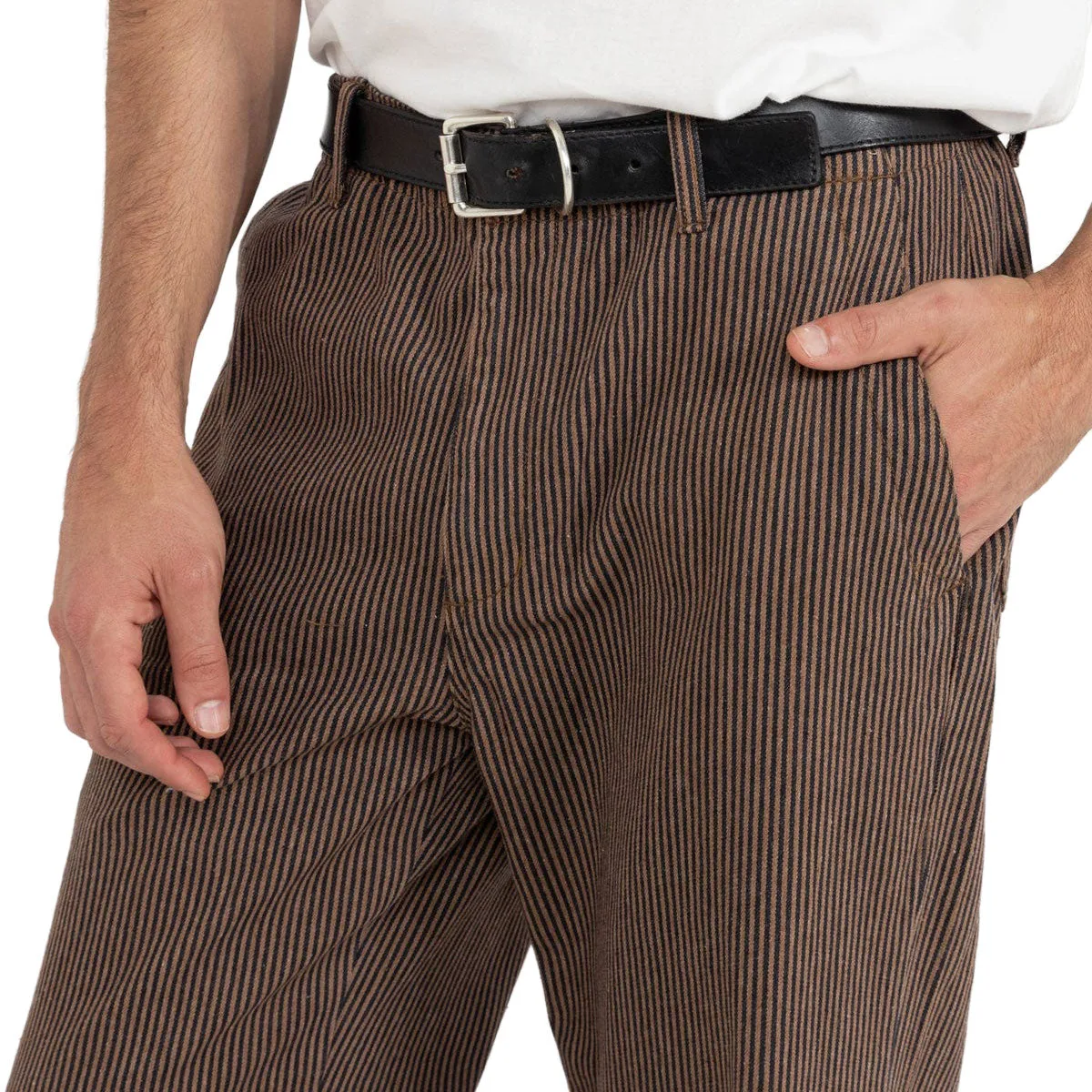 Rhythm Hickory Stripe Work Pants - Cedar Casual Design Quick Fit Design