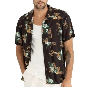 High-End Finish Checkered Style Rhythm Pollen Shirt - Black