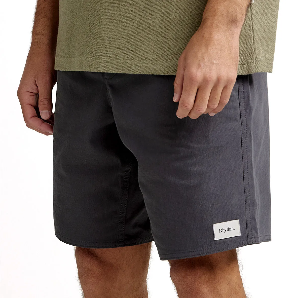 Rhythm Relaxed Jam Shorts - Charcoal Casual Fit Adjustable Waistband