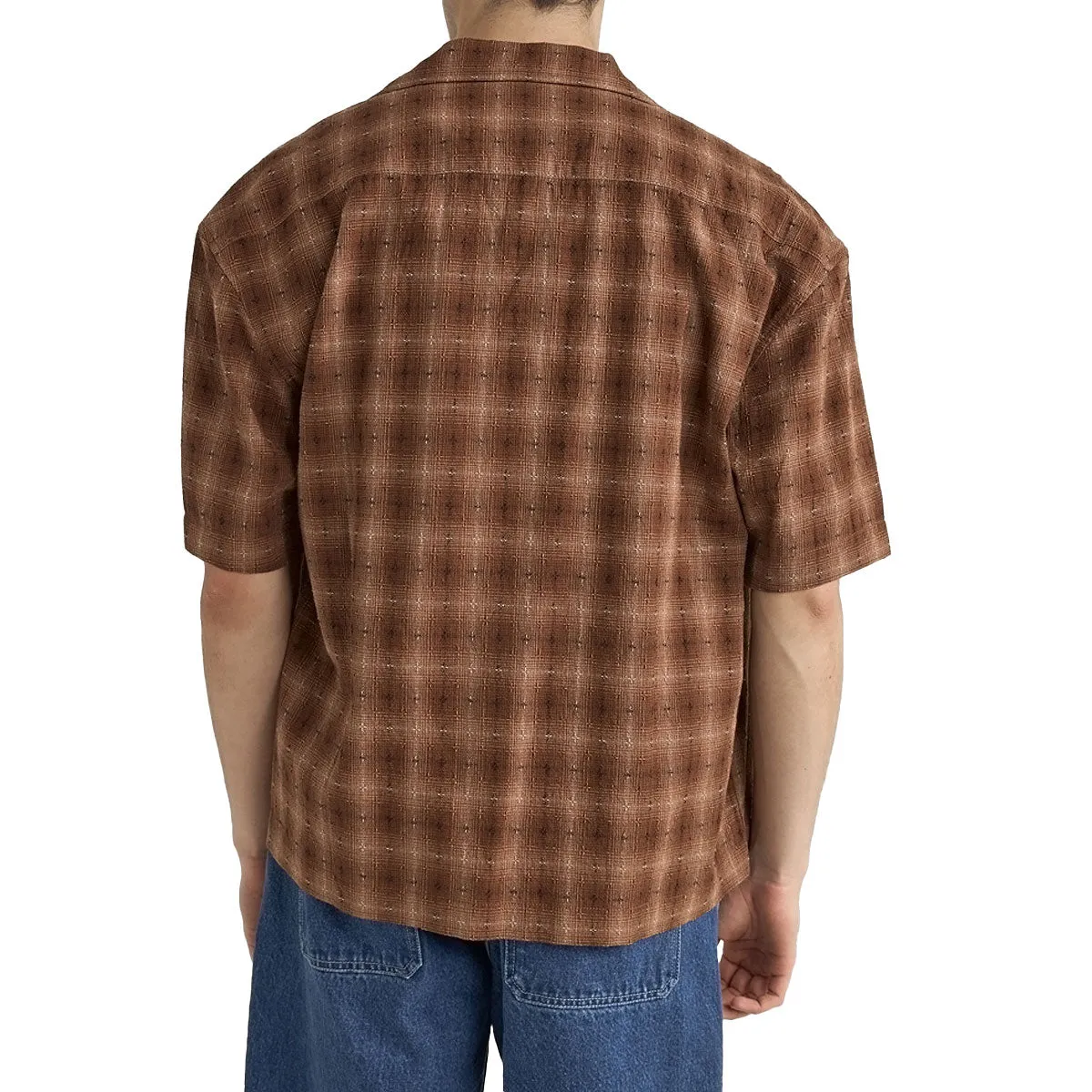 Rhythm Relaxed Shadow Check Shirt - Rust Standalone Option