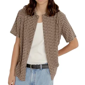 Rhythm Sunday Session Shirt - Brown Eco-Friendly Choice