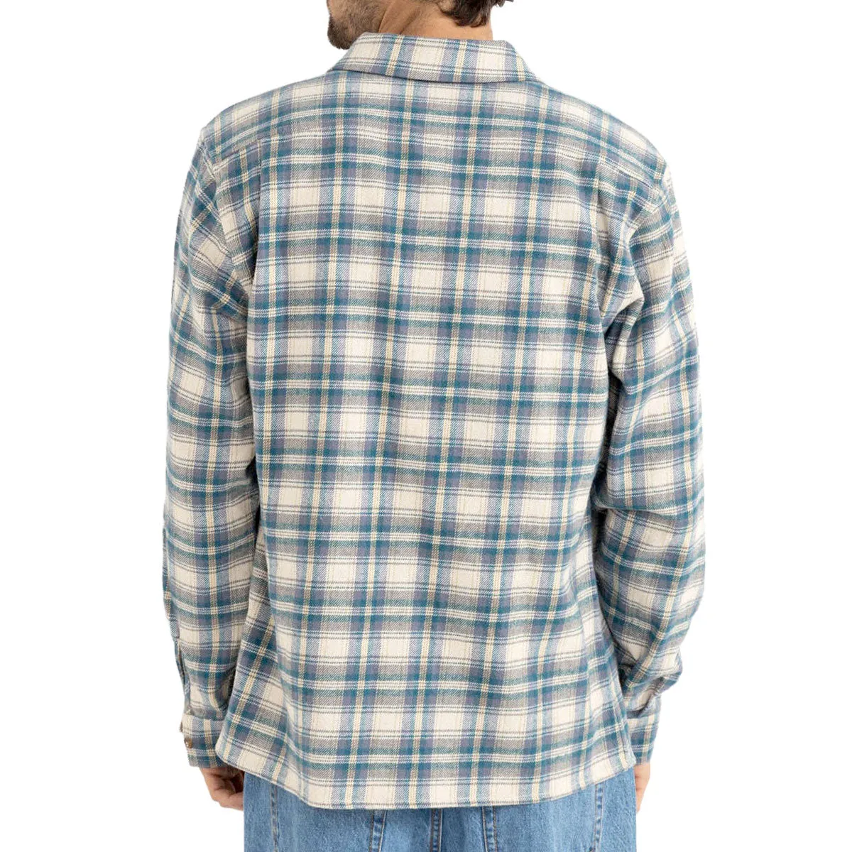 Rhythm Sur Long Sleeve Flannel Shirt - Natural Tagless label