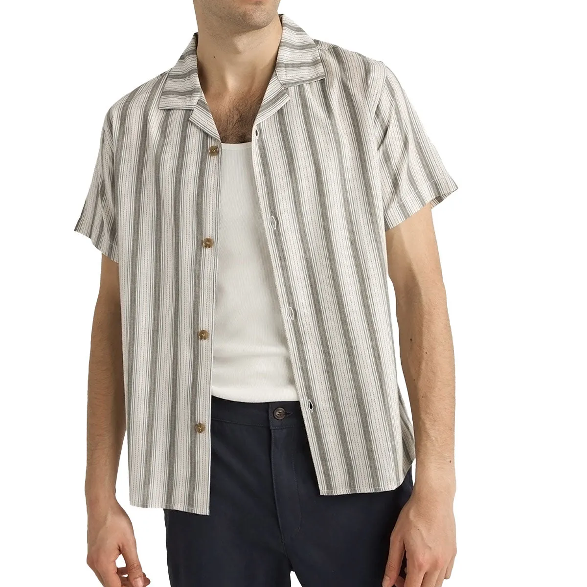 Rhythm Vacation Stripe Shirt - Fern Fashion staples