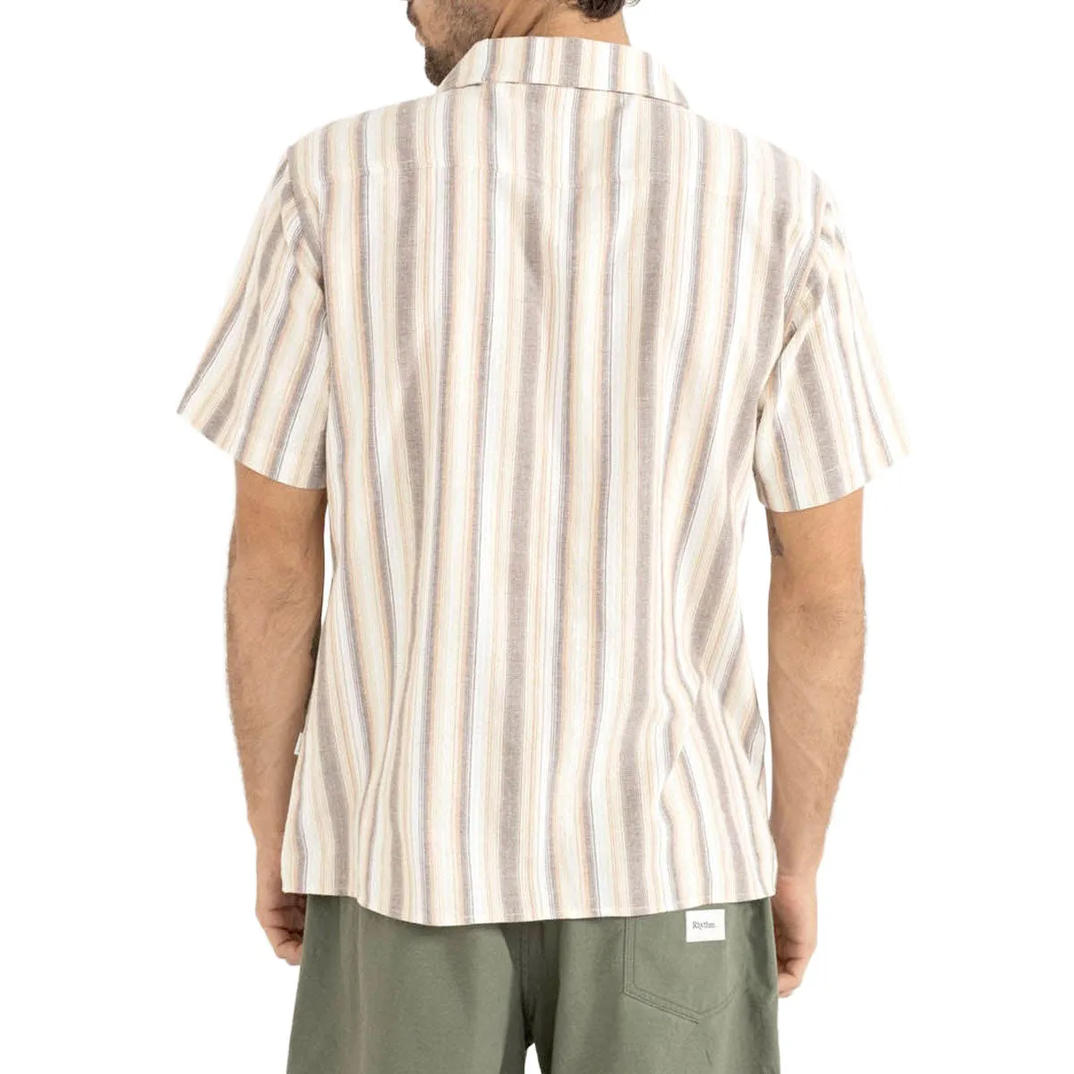 wrinkle free Rhythm Vacation Stripe Shirt - Tobacco