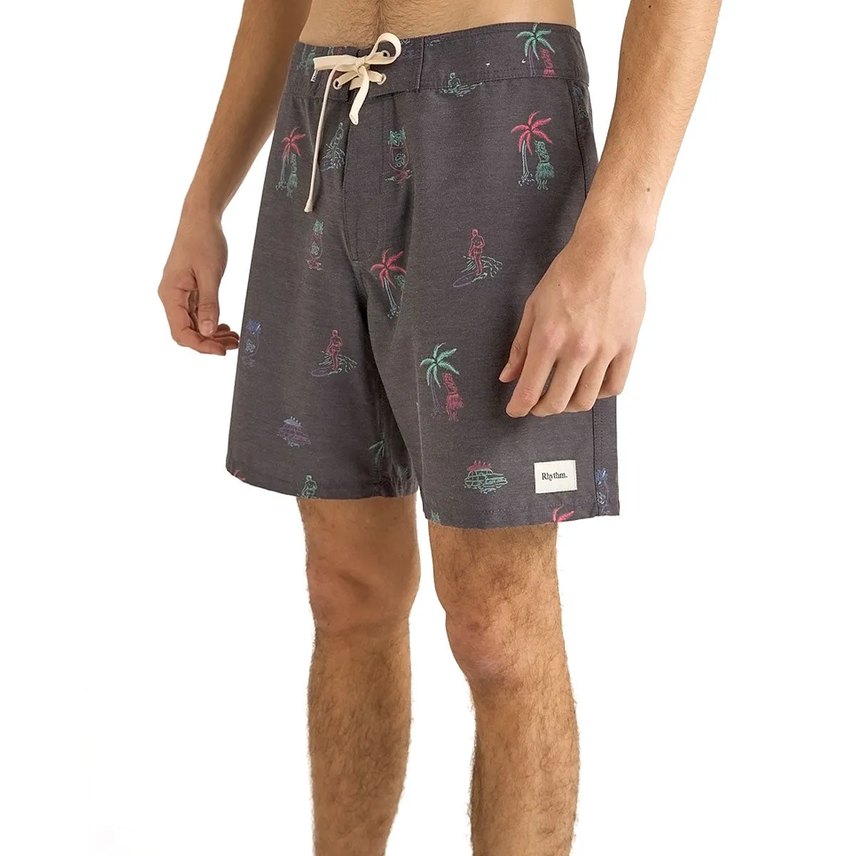 Rhythm Vibes Boardshorts - Black high waisted Casual Fit