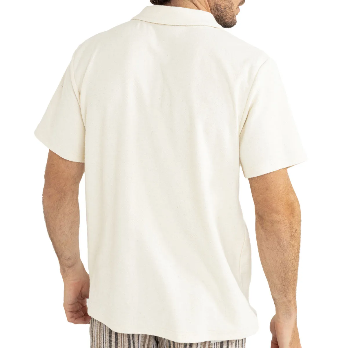 Rhythm Vintage Terry Polo Shirt - Natural 2025 Winter Comfort