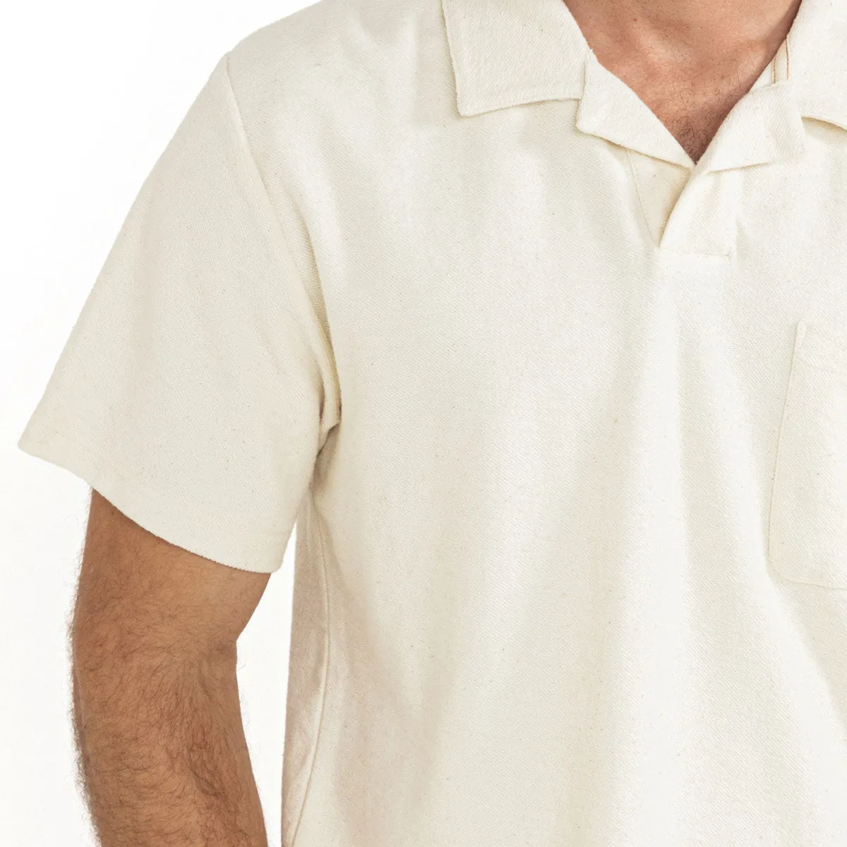 Rhythm Vintage Terry Polo Shirt - Natural 2025 Striped style Modern Look