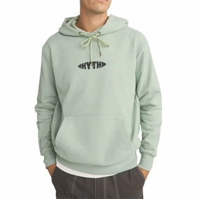 Wrinkle Resistant Pig like Rhythm Contrast Stitch Hoodie - Sky