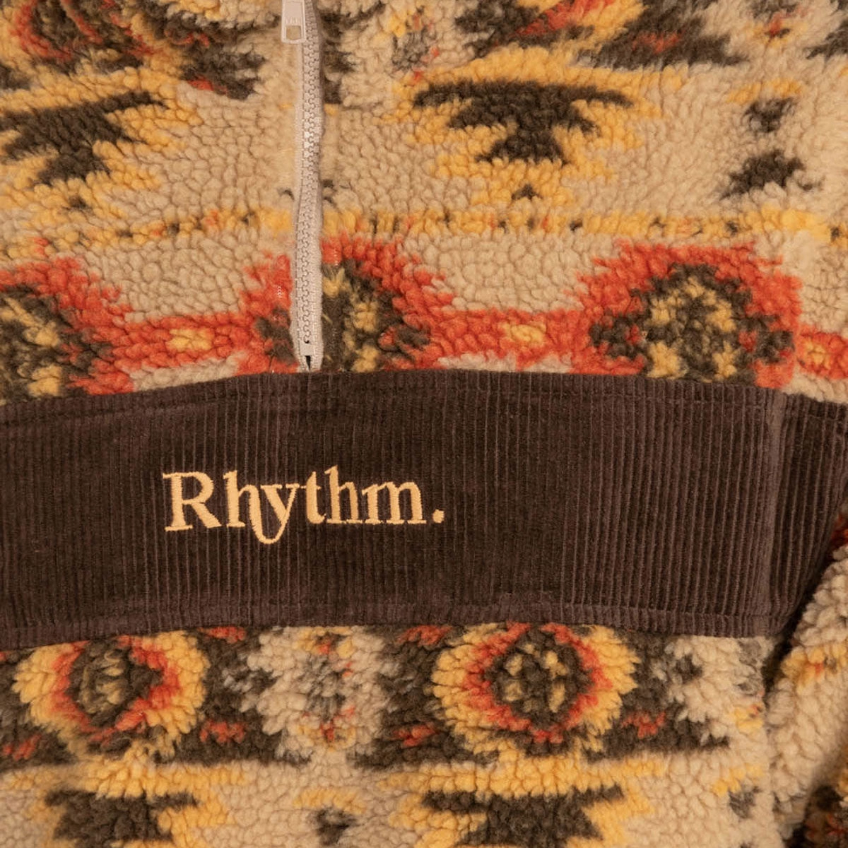 Pullover Style Walrus like Rhythm High Noon Quarter Zip Sweatshirt - Tan
