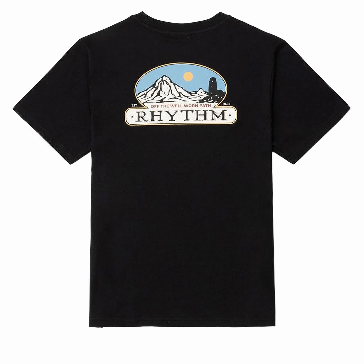MoistureControlFibers Breathable mesh lining Rhythm Horizon T-Shirt - Black