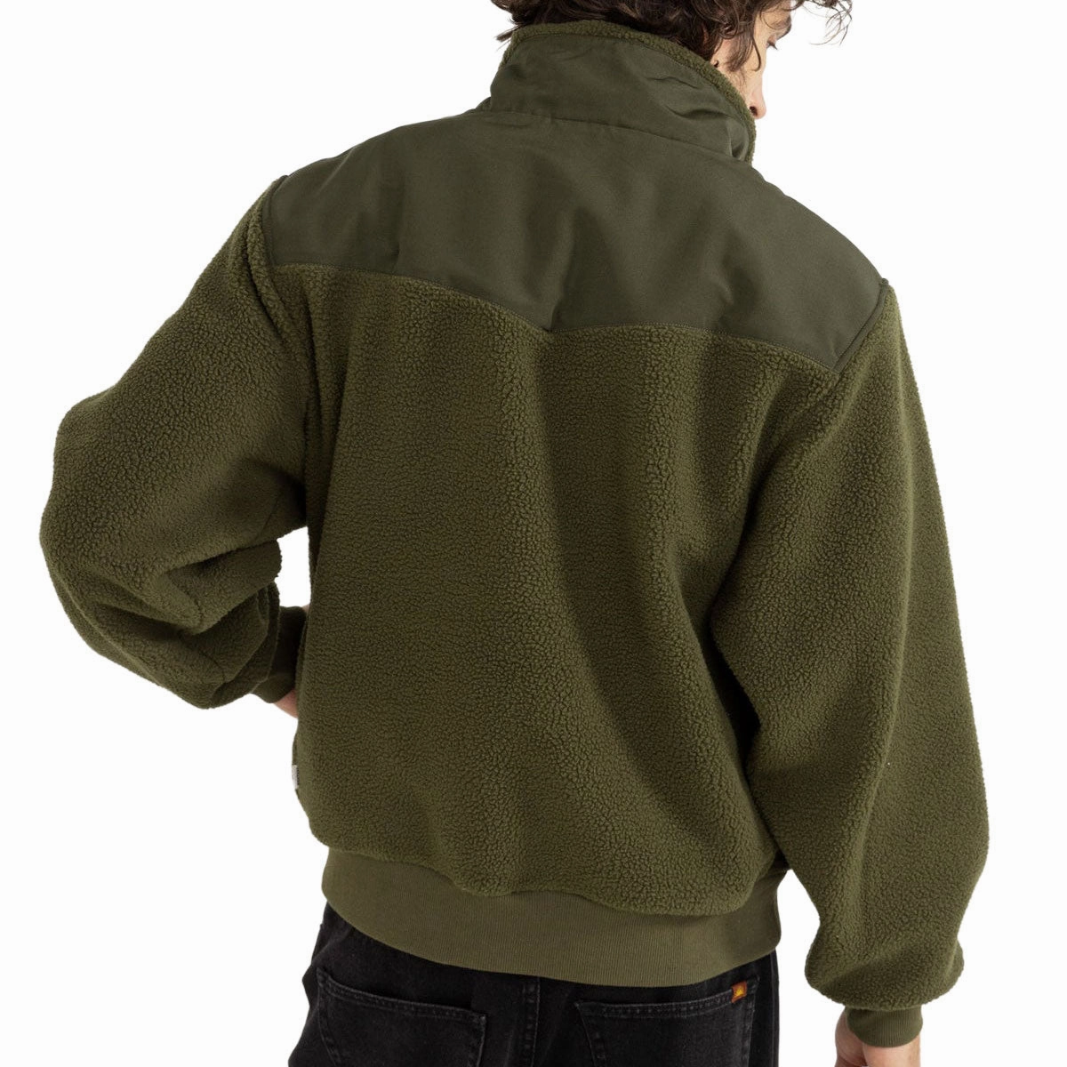 Freelancer Uniform Cozy Rhythm Pfeiffer Sherpa Fleece Sweatshirt - Olive