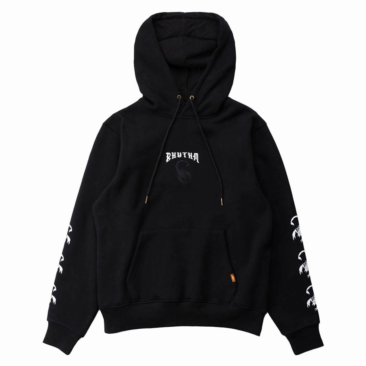 Lifestyle Wear Mesh Lined Hood Rhythm Scorpion Heavyweight Fleece Hoodie - Black