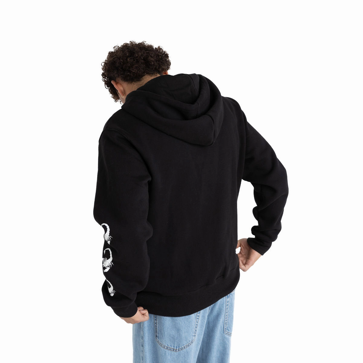 men's style Rhythm Scorpion Heavyweight Fleece Hoodie - Black