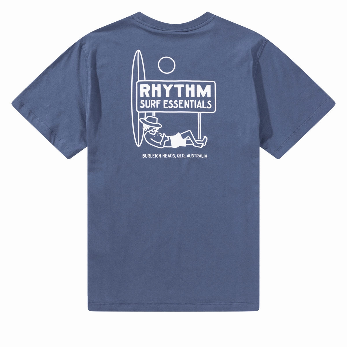 Rhythm Siesta T-Shirt - Navy Layered Collar Structure Trendy popularity