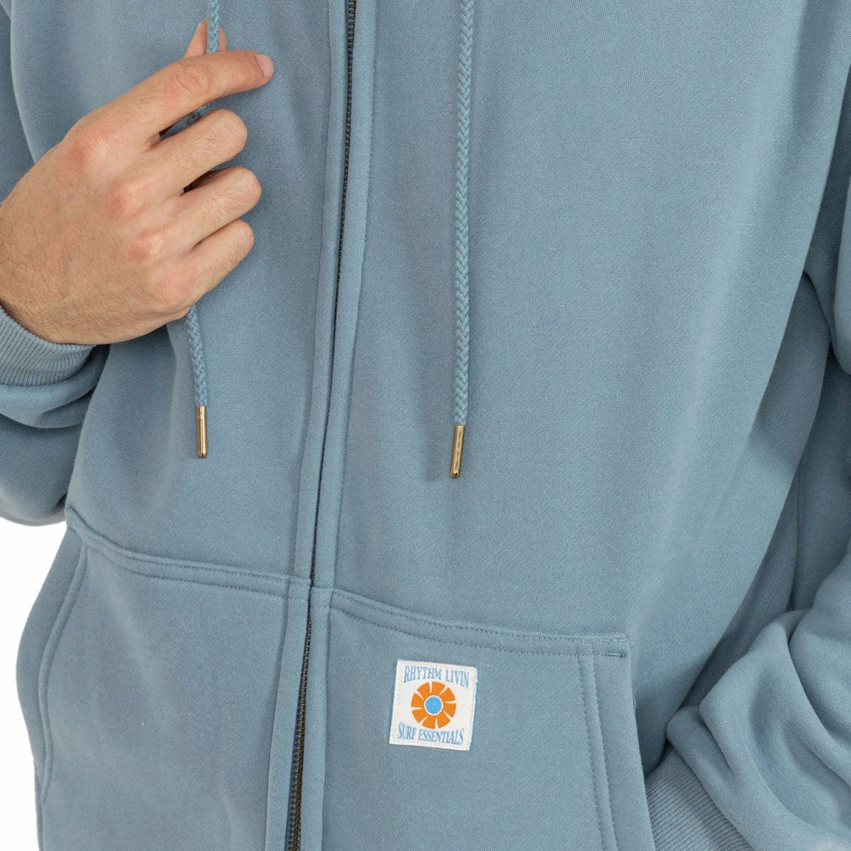 Cozy Outfit Sport Style Rhythm Thermal Fleece Zip Up Hoodie - Slate