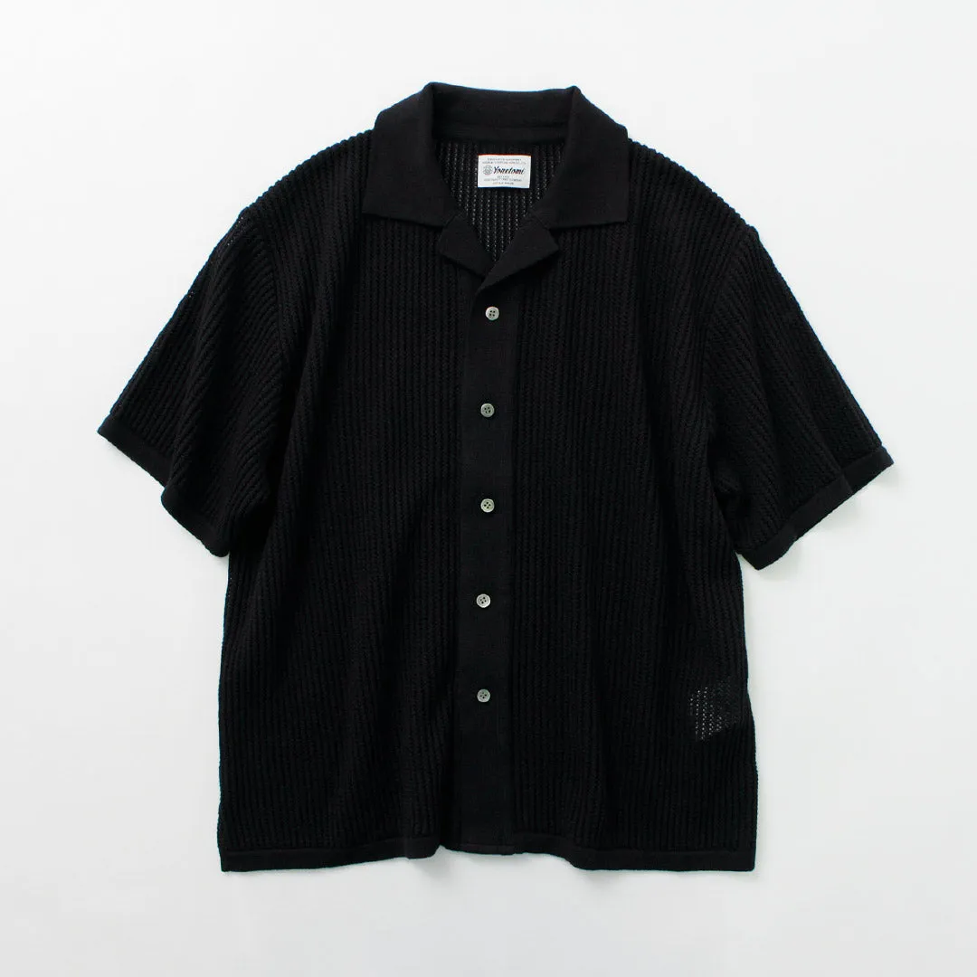YONETOMI NEW BASIC / Cotton Breezy Knitted Shirt Flexible Placket Structure