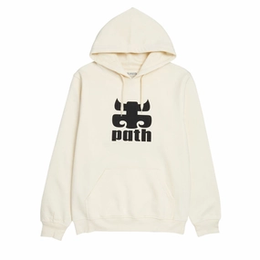 IPath Classic Hoodie - Ivory/Black Print Raglan sleeves