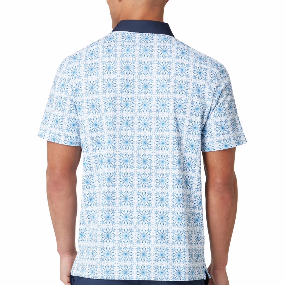 Original Penguin Pete??s Cocktail Windowpane Polo Shirt - Bright White Modern Casual