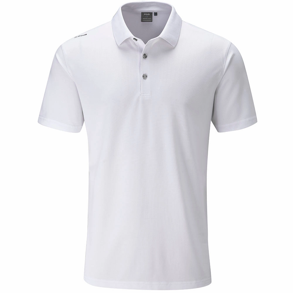 Day-to-Night Look SeamlessSidePanels Ping Lincoln Polo Shirt - White