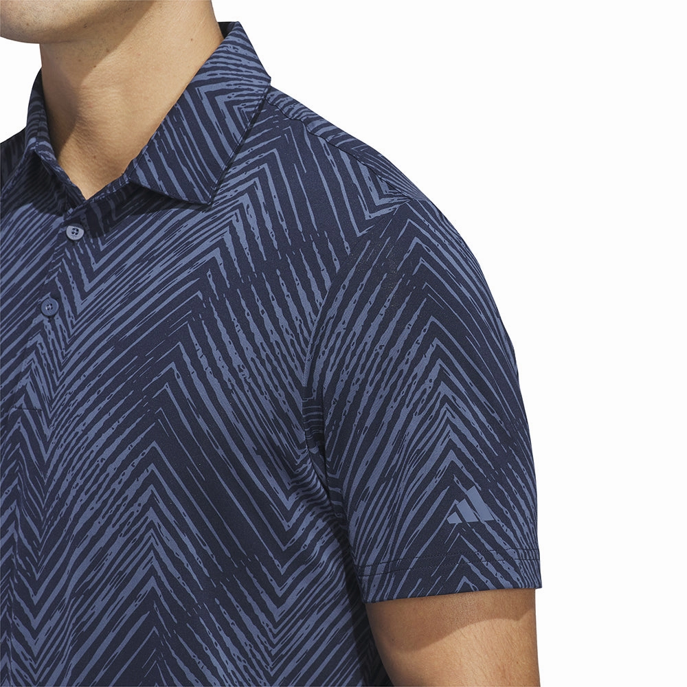 adidas Ult365 Allover Polo Shirt - Collegiate Navy/Preloved Ink Ultra Soft Finish Casual Vibe Wear