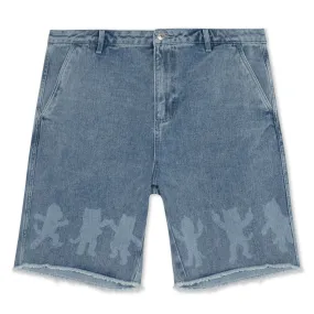Breeze Friendly RIPNDIP Cosmic Nerm Denim Shorts - Medium Wash